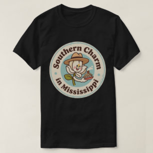 Camiseta Encanto del Sur: Flor de Magnolia de Mississippi R