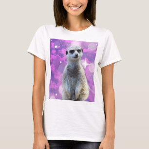 Camiseta Encanto deslumbrante: Meerkat con fondo de color r