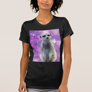 Camiseta Encanto deslumbrante: Meerkat con fondo de color r
