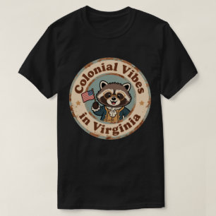 Camiseta Encanto Histórico Excéntrico: Mapache Antiguo de V
