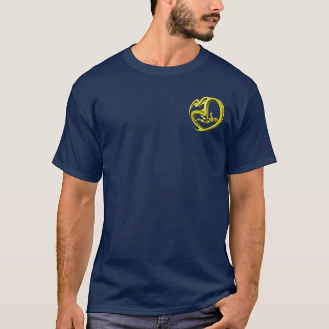 Camiseta encanto que sube del corazón del oro (Anverso)