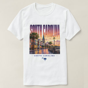 Camiseta Encanto sureño del paseo marítimo histórico de Car