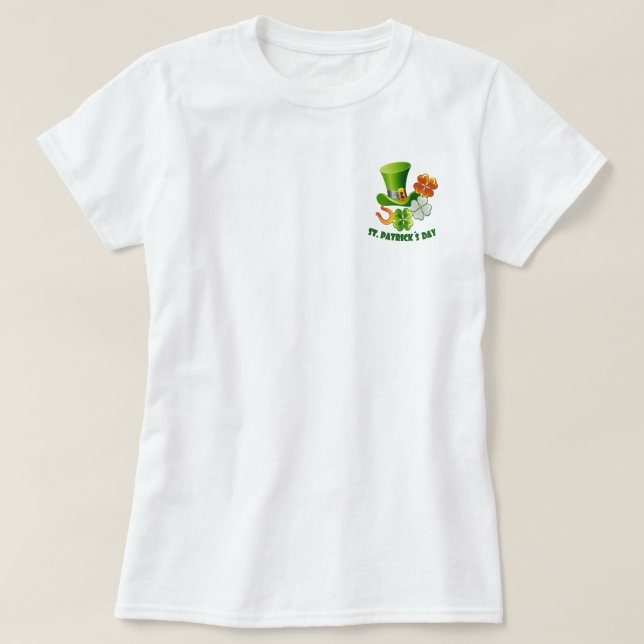 Camiseta Encantos afortunados. Día de San Patricio (Diseño del anverso)