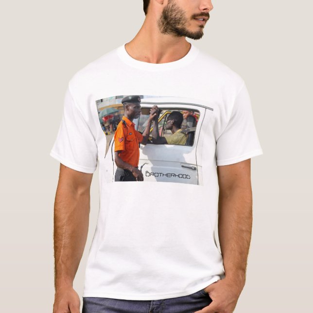 Camiseta Encargado del tráfico de Lagos y conductor de (Anverso)