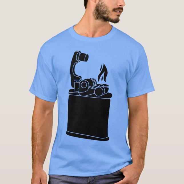 Camiseta encendedor vintage divertido (Anverso)