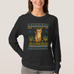 Camiseta Encender al gato judío de Meownorah Menorah Amante<br><div class="desc">Encender al gato judío de Meownorah Menorah Lover Ugly Chanukah</div>