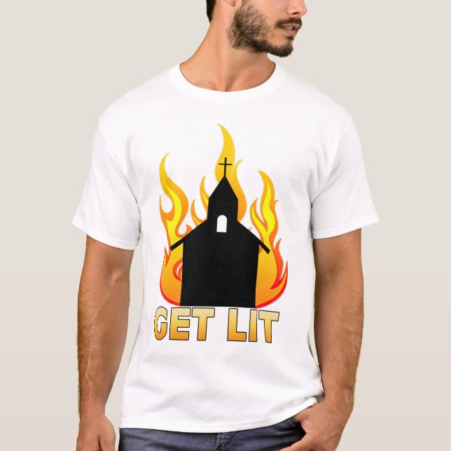 Camiseta Encender - Sigue quemando la luz, Anti-Reli (Anverso)