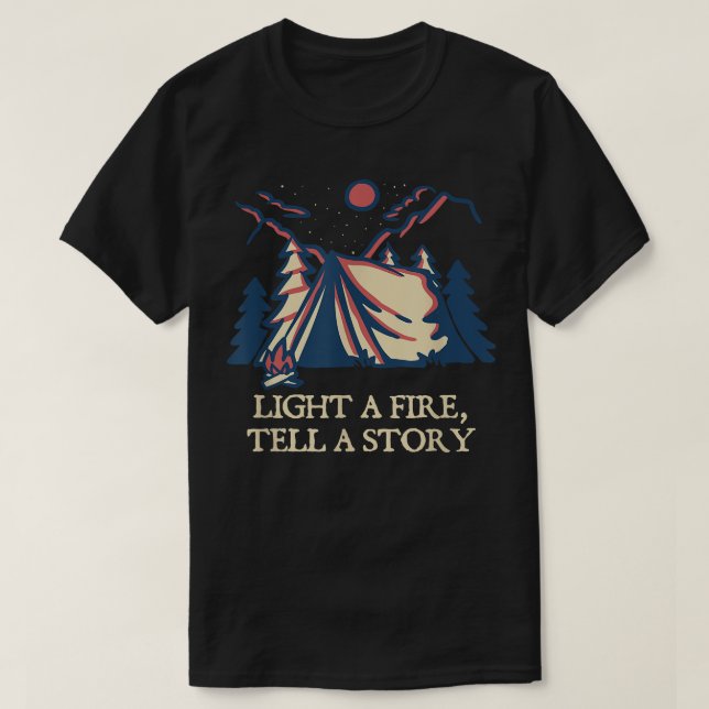 Camiseta Encender Un Incendio Contar Una Historia Caminando (Diseño del anverso)