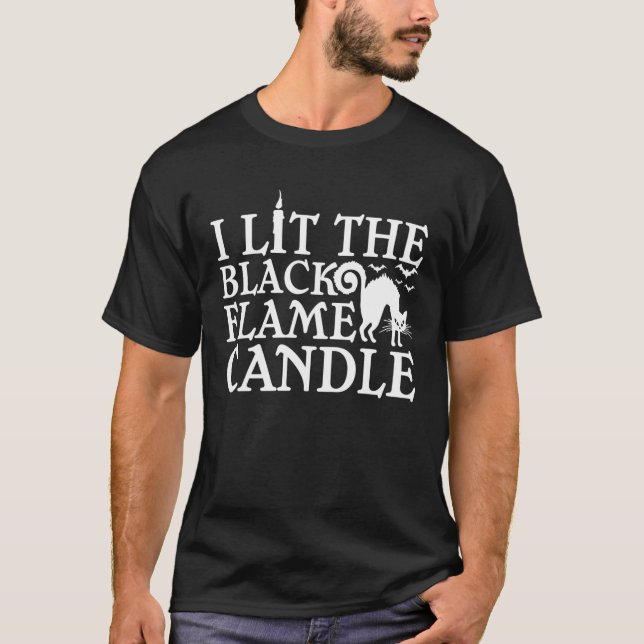 Camiseta Encendí El Disfraz De Halloween De La Vela Negra (Anverso)