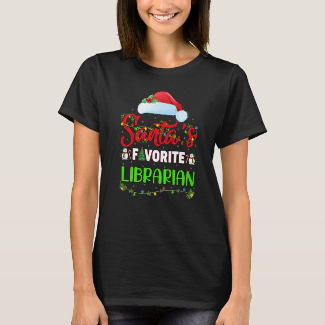 Camiseta Encendiendo a Navidades bibliotecarios favoritos d (Anverso)