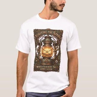 Camiseta Encendiendo La Chispa Linterna Steampunk Día Mundi