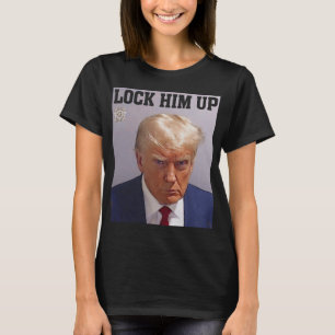 Camiseta Encerrarlo con Donald Trump Mug Shot T S Anti Trum