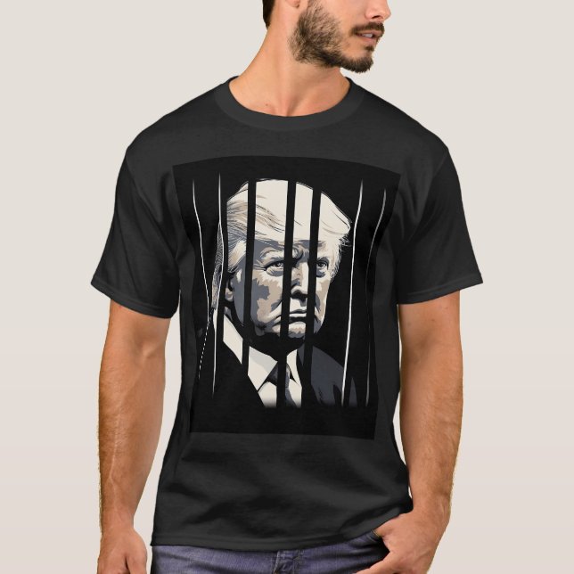Camiseta Encerrarlo - Funny Donald Trump en prisión - Anti (Anverso)