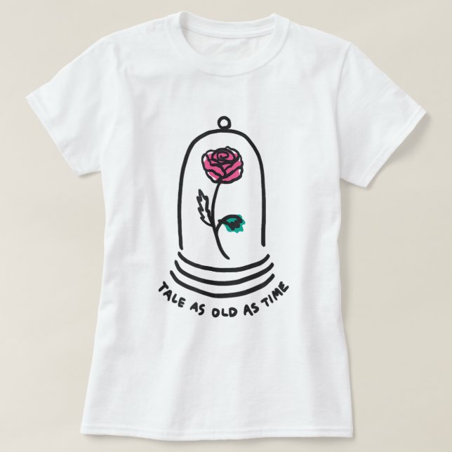 Camiseta Enchanted Rose Fairy Tale Quote Romantic Art (Diseño del anverso)