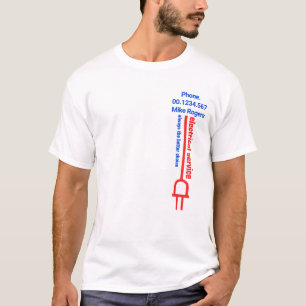 Camiseta Enchufe de alimentación eléctrica móvil simple