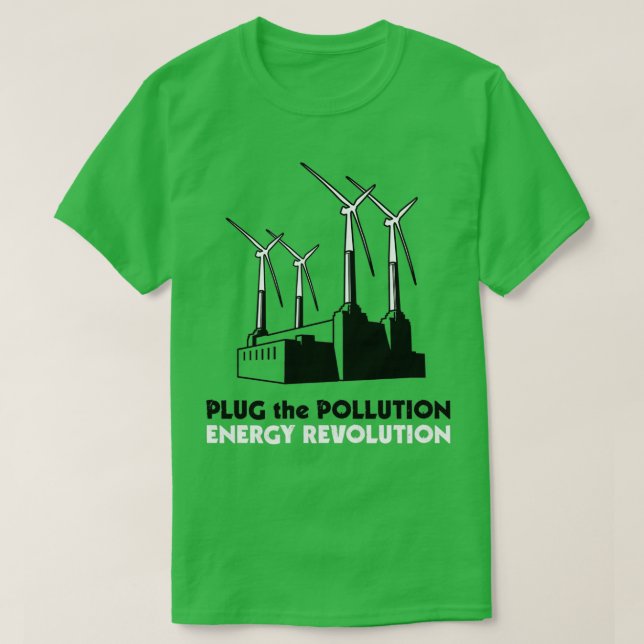 Camiseta Enchufe la revolución energética de la contaminaci (Diseño del anverso)
