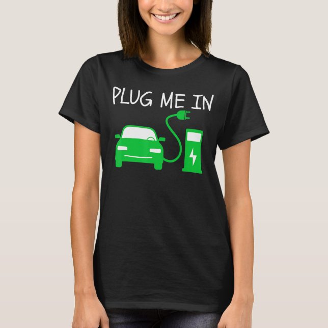 Camiseta Enchufe mi en EV Life Eco Mode Drive EVs Electric  (Anverso)