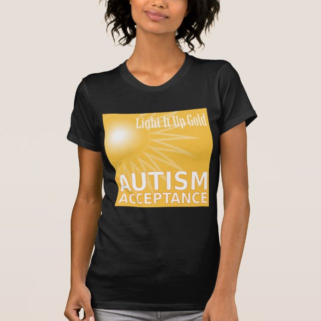 Camiseta Enciéndalo encima del oro para la aceptación del (Anverso)