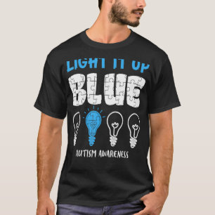 Camiseta Enciende el autismo azul Conciencia del rompecabez
