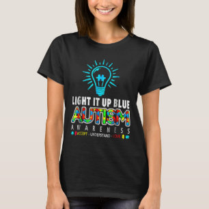 Camiseta Enciende el autismo azul El rompecabezas del rompe