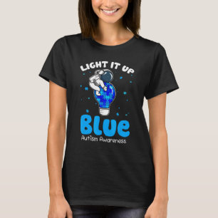 Camiseta Enciende El Autismo Azul Que Uso Azul Para Concien