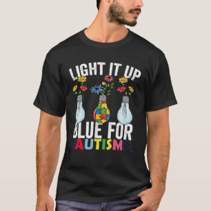 Camiseta Enciende el mes de la conciencia del autismo azul