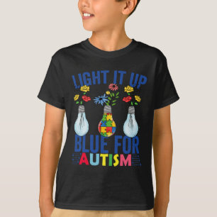 Camiseta Enciende el mes de la conciencia del autismo azul
