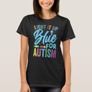 Camiseta Enciende la conciencia azul del autismo