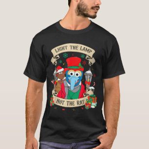 Camiseta Enciende la lámpara no la rata divertido Navidad c