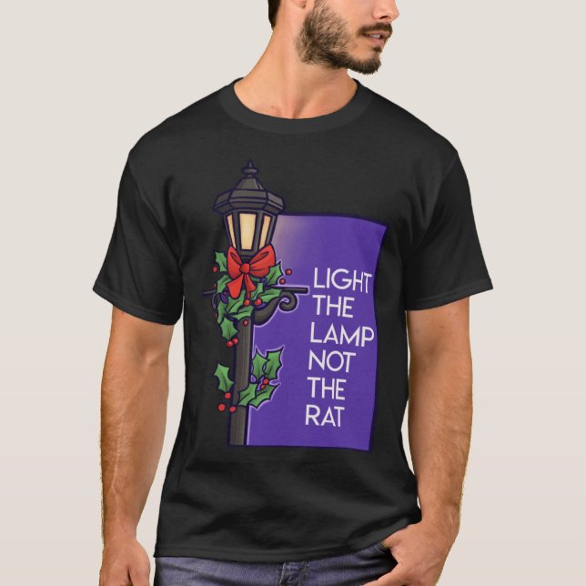 Camiseta Enciende La Lámpara, No Los Navidades De Ratas (Anverso)