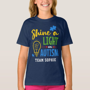 Camiseta Enciende un equipo personalizado de autismo