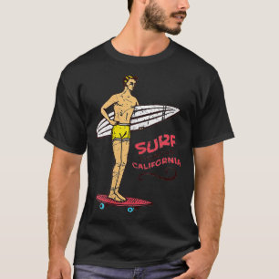 Camiseta Encinitas Surf Vintage Retro Surfboard 60s