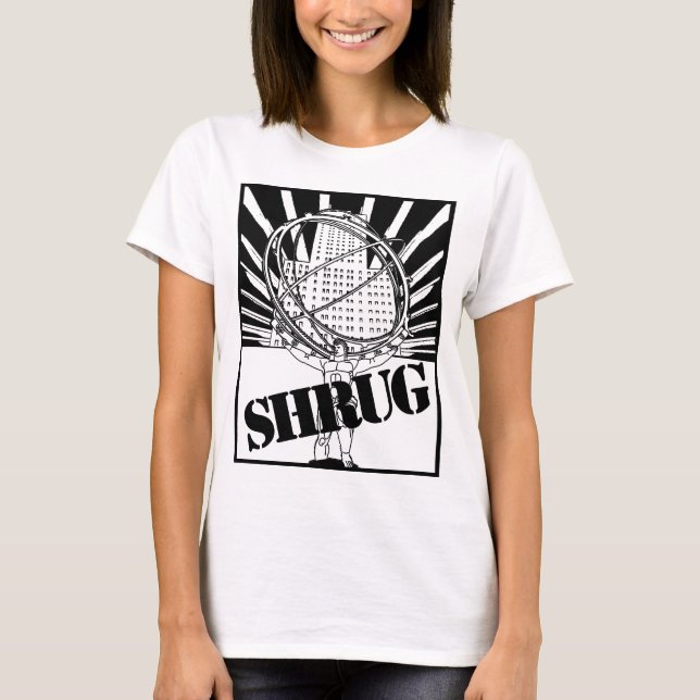 Camiseta ENCOGIMIENTO DE HOMBROS inspirado por el atlas (Anverso)