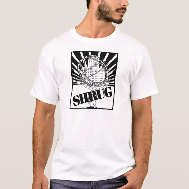 Camiseta ENCOGIMIENTO DE HOMBROS inspirado por el atlas (Anverso)