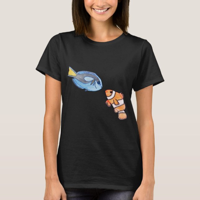 Camiseta Encontrar amigos peces (Anverso)
