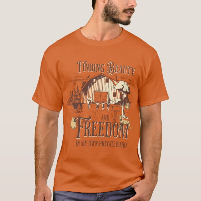 Camiseta Encontrar belleza y libertad en mi propio Idaho pr (Anverso)