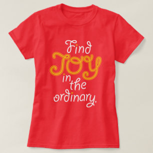 Camiseta Encontrar JOY en el tee oscuro inspirador ordinari