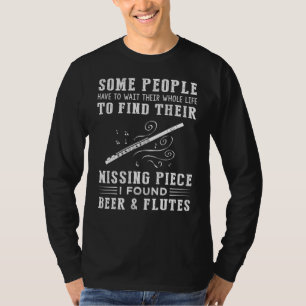 Camiseta Encontrar mi pieza perdida: cerveza, flautas y arm