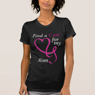 Camiseta Encontrar una cura/corazón/mamá... cáncer de mama