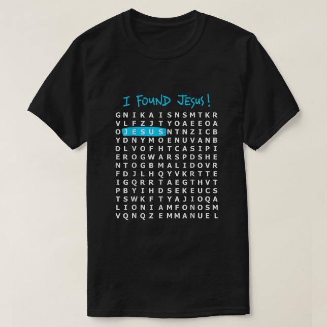 Camiseta Encontré a Jesús Rompecabezas Cruciales Rompecabez (Diseño del anverso)