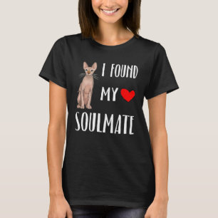 Camiseta Encontré a mi media naranja gato Sphynx mejor amig