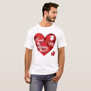 Camiseta Encontré mi pedazo que falta - corazón del