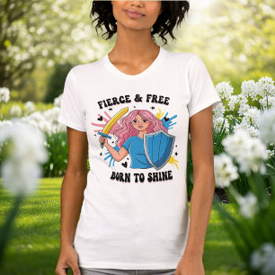 Camiseta Encouraging Girl's T-Shirt with Cute White