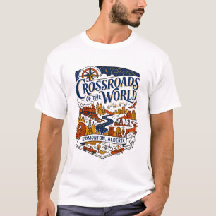 Camiseta Encrucijada del mundo Edmonton Alberta Canadá