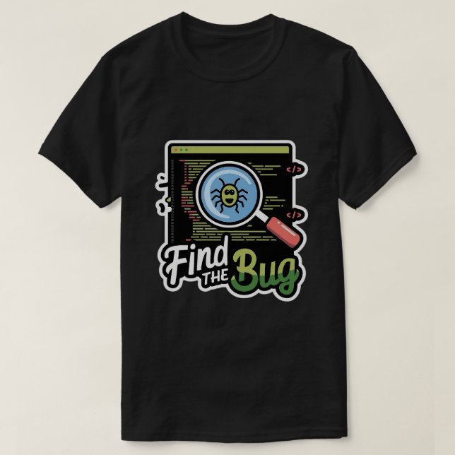 Camiseta Encuentra Al Desarrollador Funny Del Bug (Diseño del anverso)