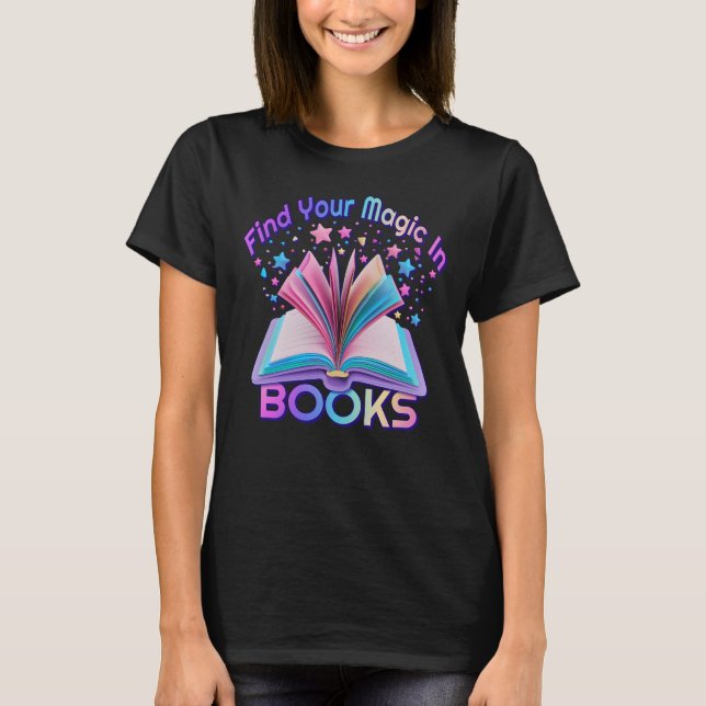 Camiseta Encuentra Magia En Libros (Anverso)