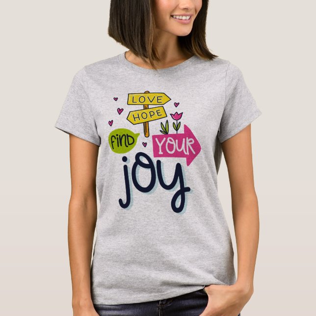 Camiseta Encuentra tu alegría (Anverso)