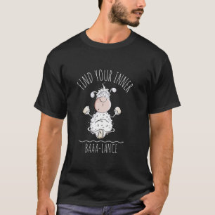 Camiseta Encuentra Tu Baaa-lance Cita Divertido Yoga Oveja