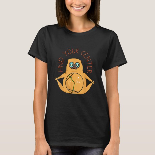 Camiseta Encuentra tu centro de yoga (Anverso)