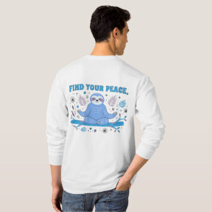 Camiseta Encuentra Tu Paz Gráfico de Perezoso Lindo